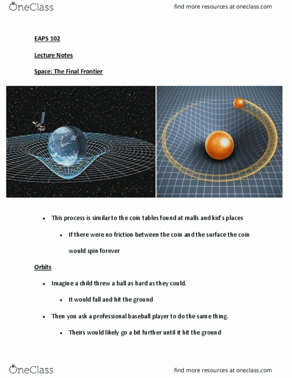 EAPS 10200 Lecture Notes - Lecture 9: Spud Gun, Bowling Ball thumbnail