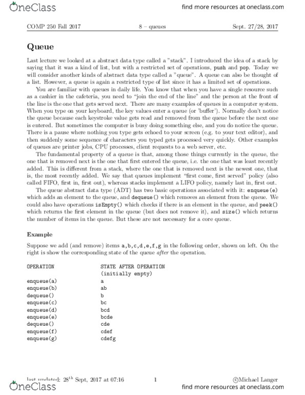COMP 250 Lecture Notes - Lecture 9: Reserved Word, Pseudocode, The Algorithm thumbnail