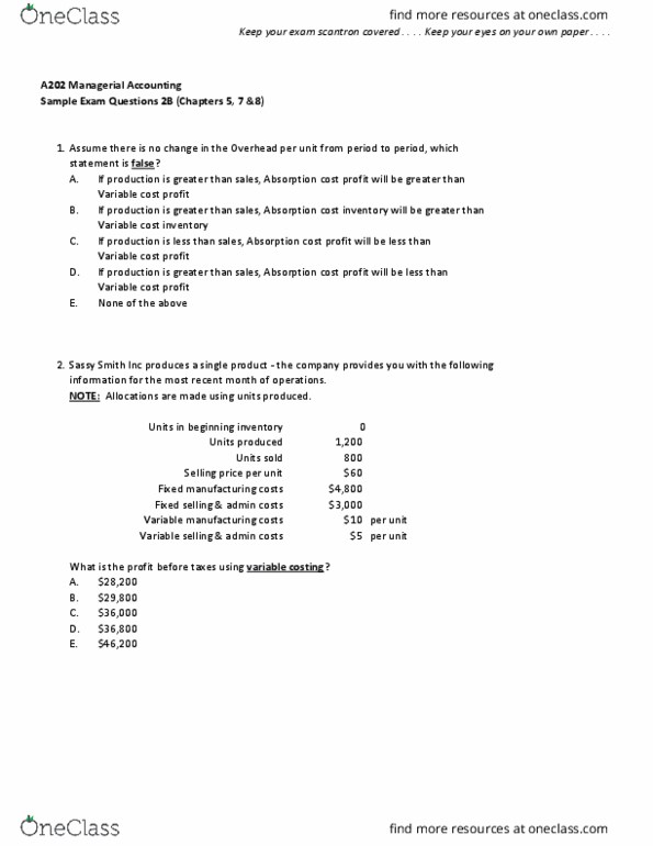 BUS-A 202 Lecture Notes - Lecture 10: Net Present Value, Net Profit, Cash Flow thumbnail