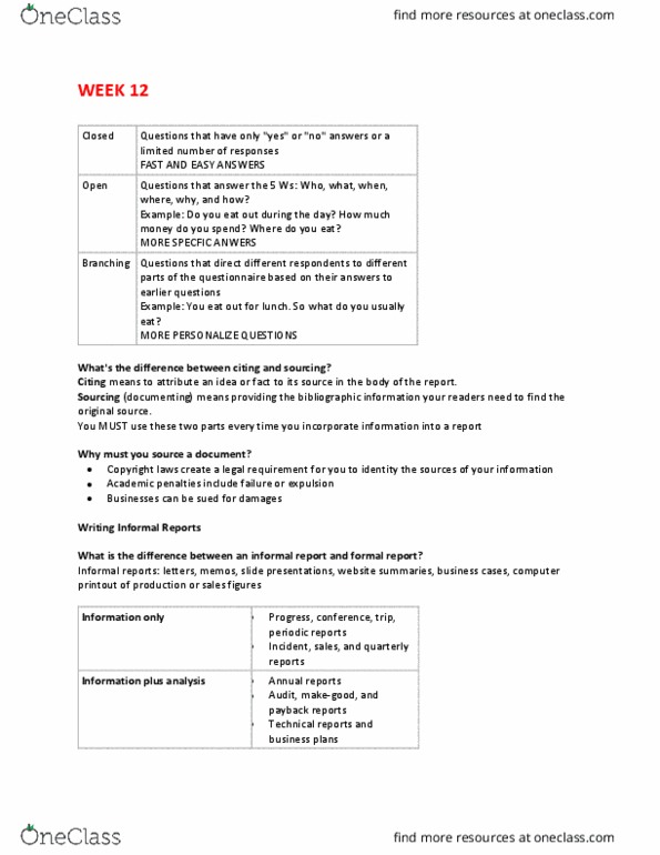 BU208 Lecture Notes - Lecture 11: Five Ws thumbnail