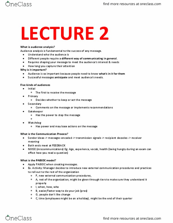 BU208 Lecture Notes - Lecture 2: Group Cohesiveness, Brainstorming, Organizational Culture thumbnail
