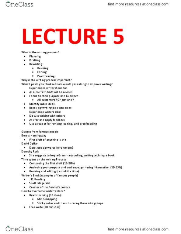 BU208 Lecture Notes - Lecture 5: Master Sergeant, Signature Block, Cover Letter thumbnail