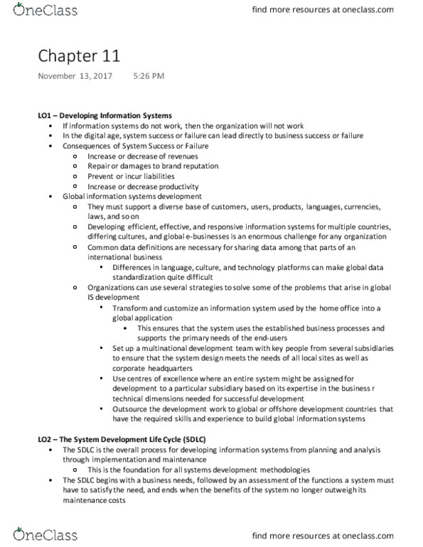 ADM 2372 Chapter Notes - Chapter 11: Software Projects, Rational Unified Process, Iterative And Incremental Development thumbnail