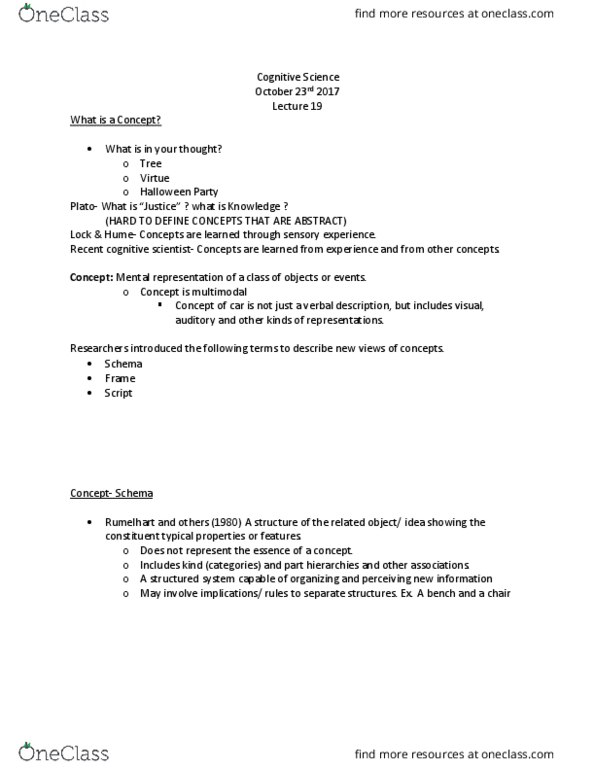 COGS 100 Lecture Notes - Lecture 19: Prefrontal Cortex, Basal Ganglia, Cognitive Science thumbnail