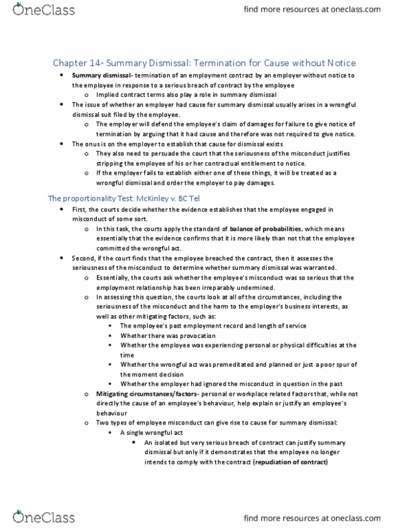 LAW 529 Chapter Notes - Chapter 14: Absenteeism, Condonation, Summary Judgment thumbnail
