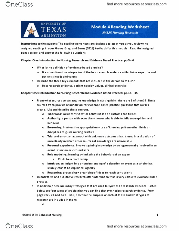 NURS 3321 Lecture Notes - Lecture 4: American Nurses Credentialing Center, American Nurses Association, Agency For Healthcare Research And Quality thumbnail