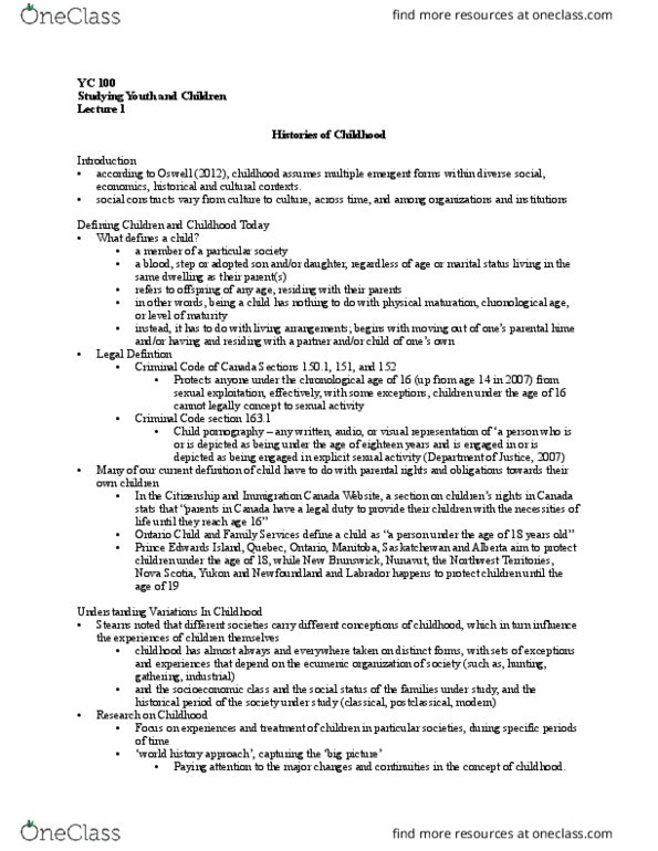 YC100 Lecture Notes - Lecture 3: Social Learning Theory, George Herbert Mead, Social Cognitive Theory thumbnail