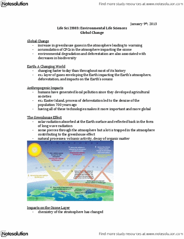 LIFESCI 2H03 Lecture Notes - Longwave, Ocean Current, Keeling Curve thumbnail
