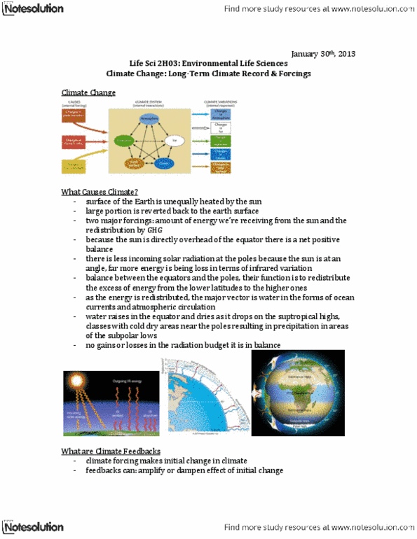 LIFESCI 2H03 Lecture Notes - The Faint, Atmospheric Circulation, Gaia Hypothesis thumbnail