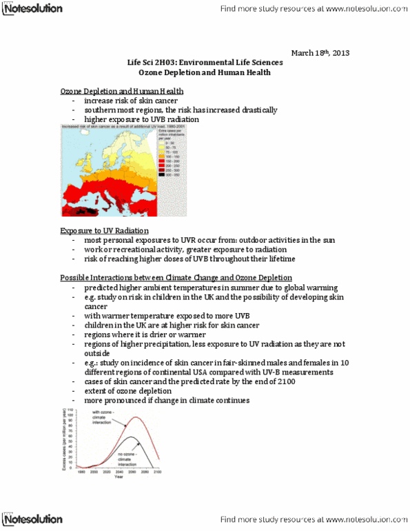 LIFESCI 2H03 Lecture Notes - Solar Zenith Angle, Ozone Depletion, Contiguous United States thumbnail