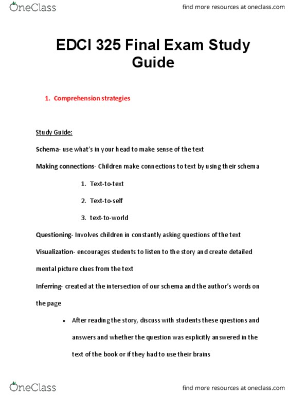 EDCI 32500 Lecture Notes - Lecture 5: Phonemic Awareness thumbnail