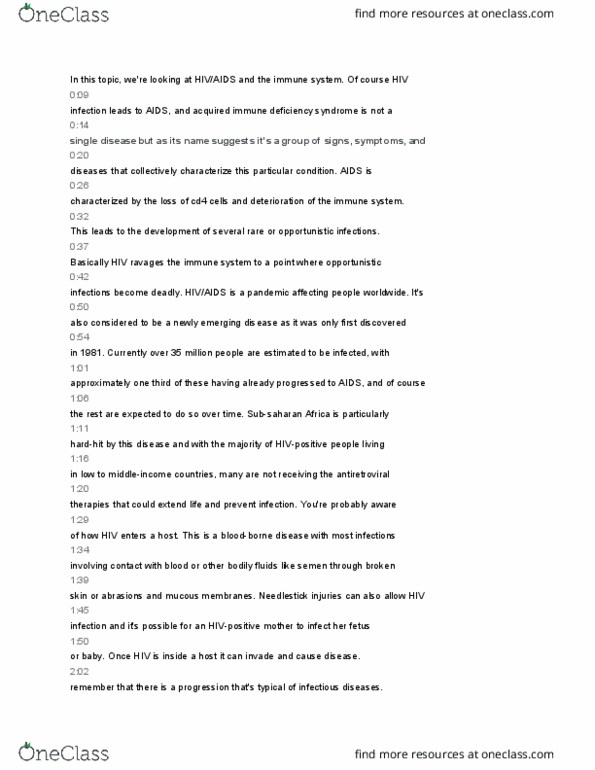 BIOL 3070 Lecture Notes - Lecture 4: Mycobacterium, Gp41, Immunoglobulin M thumbnail