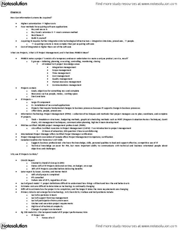 CRIM 101 Chapter Notes - Chapter 11: Systems Development Life Cycle, Rapid Application Development, Project Management Body Of Knowledge thumbnail