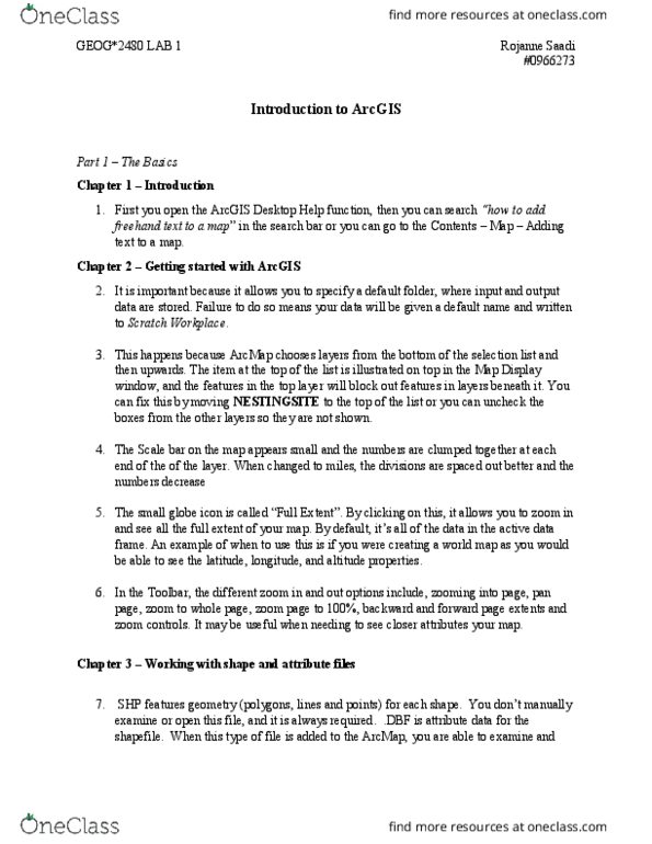 GEOG 2480 Lecture Notes - Lecture 2: Azimuthal Equidistant Projection, Arcgis, Arcmap thumbnail