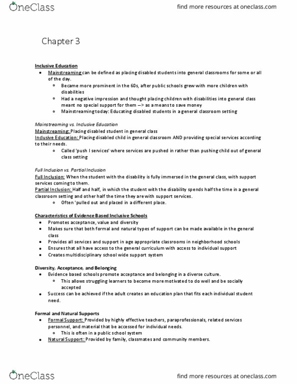 PSY345H5 Chapter Notes - Chapter Chapter 3: Functional Skills Qualification, Theory Of Multiple Intelligences, Pediatrics thumbnail
