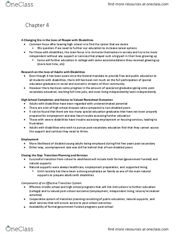 PSY345H5 Chapter Notes - Chapter 4: Assistive Technology, Vocational Rehabilitation Act Of 1973, University-Preparatory School thumbnail