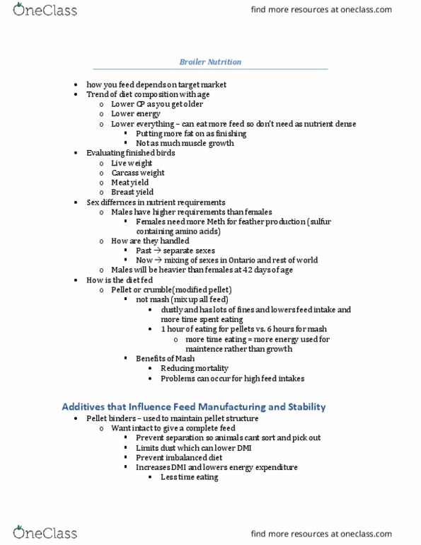 ANSC 3080 Lecture Notes - Lecture 10: Hexane, Electrolyte, Probiotic thumbnail