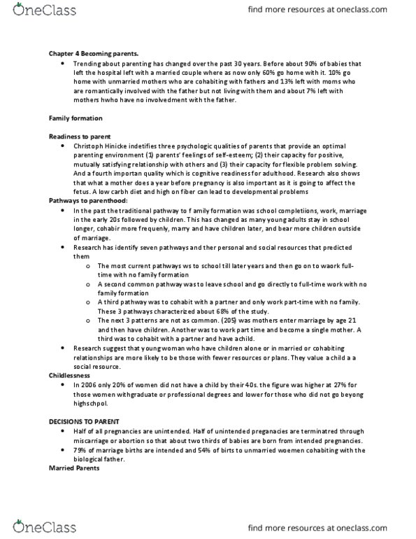 PSYC 3560H Chapter Notes - Chapter module 3: Laissez-Faire, Open Adoption, Coparenting thumbnail