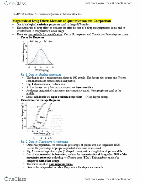 PHAR 300 Lecture Notes - Lecture 3: Therapeutic Index, Lethal Dose, Active Transport thumbnail