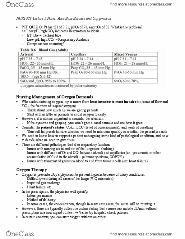 NUR1 323 Lecture Notes - Lecture 2: Cellular Respiration, Atropine, Bradycardia thumbnail