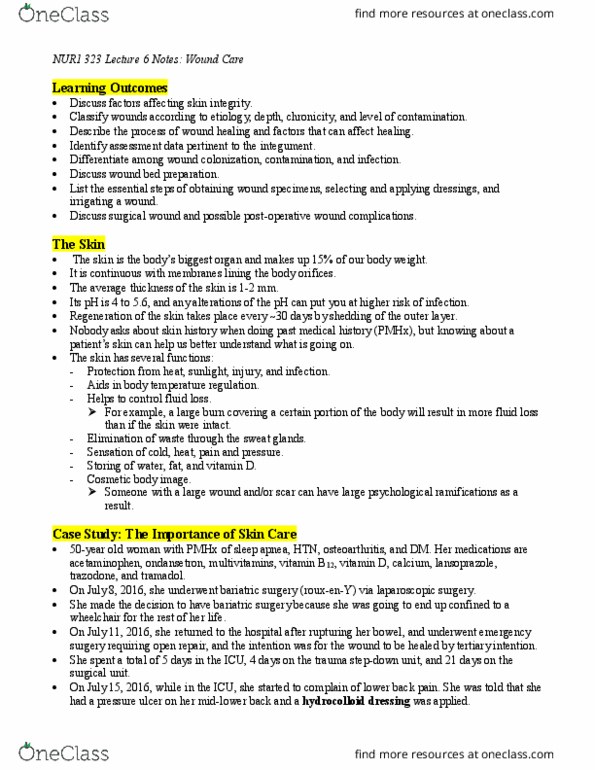 NUR1 323 Lecture Notes - Lecture 6: Antiseptic, White Blood Cell, White Coat thumbnail