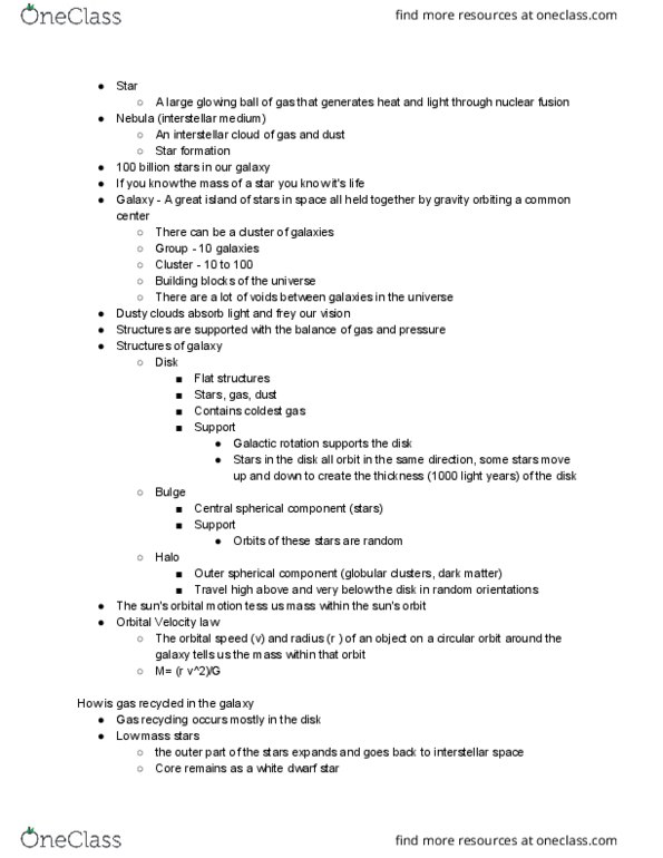 AST 101 Lecture Notes - Lecture 19: Density Wave Theory, Radiography, Signify thumbnail