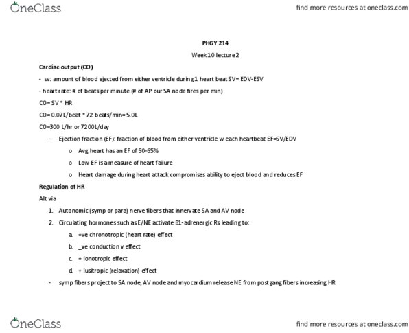 PHGY 214 Lecture Notes - Lecture 29: Vasoconstriction, Staling, Aorta thumbnail
