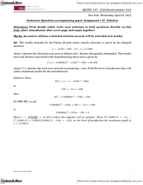 MATH 157 Lecture Notes - Solution Process thumbnail