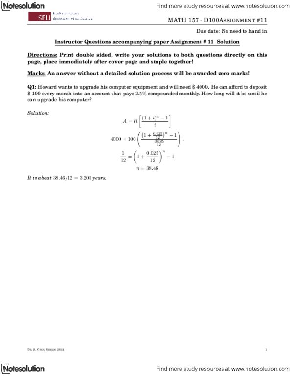 MATH 157 Lecture Notes - Solution Process thumbnail