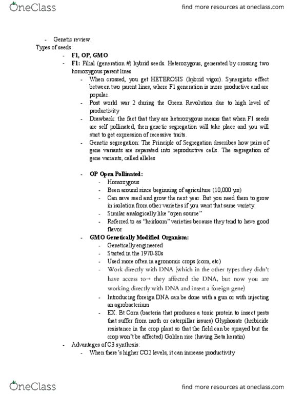 SAFS 421 Lecture Notes - Lecture 8: Anthesis, Auxin, Ethylene thumbnail