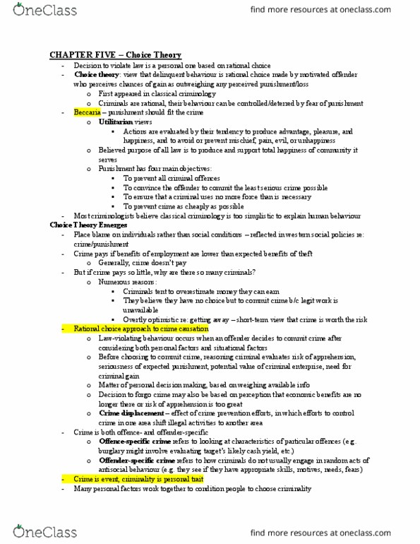 SOC212H1 Chapter Notes - Chapter 5: Inverse Relation, Predicable, List Of Countries By Intentional Homicide Rate thumbnail