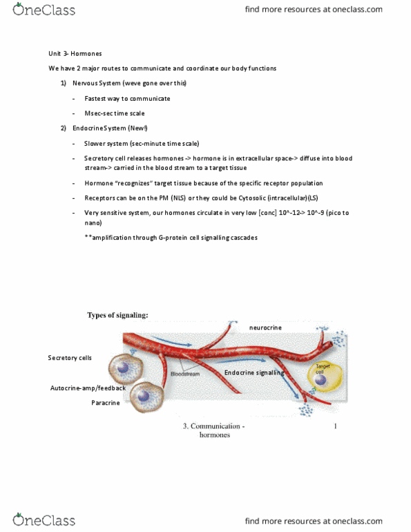 HK 2810 Lecture Notes - Lecture 3: Blood Sugar, Positive Feedback, Calcium Bicarbonate thumbnail