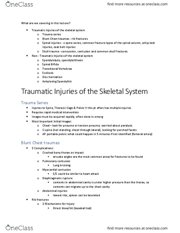 MEDRADSC 3J03 Lecture Notes - Lecture 7: Sternum, Flail Chest, Percutaneous Vertebroplasty thumbnail