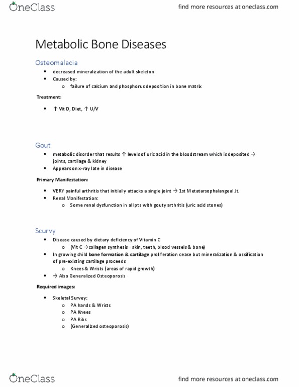MEDRADSC 3J03 Lecture Notes - Lecture 10: Sella Turcica, Leukocytosis, Hypercalcaemia thumbnail