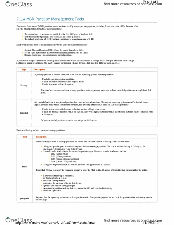 NET 4000 Chapter Notes - Chapter 7.1.4: Fdisk, Hard Disk Drive thumbnail