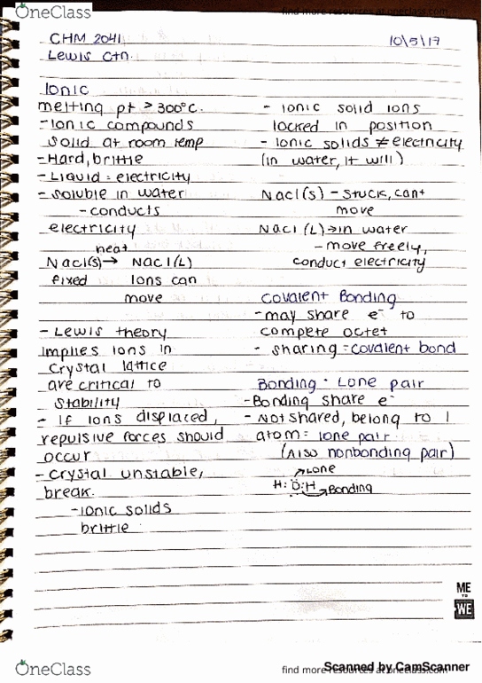 CHM 2041 Lecture Notes - Lecture 9: Sug, Olm thumbnail