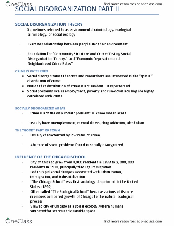 CRIM 104 Lecture Notes - Lecture 5: Auguste Comte, Urban Renewal, Crime Survey For England And Wales thumbnail