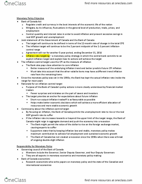 ECON102 Chapter Notes - Chapter 30: Open Market Operation, Potential Output, Loanable Funds thumbnail