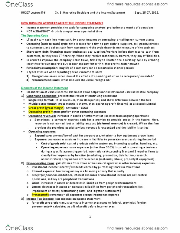 BU127 Chapter Notes - Chapter 3: Accrual, Asset Turnover, Asset thumbnail
