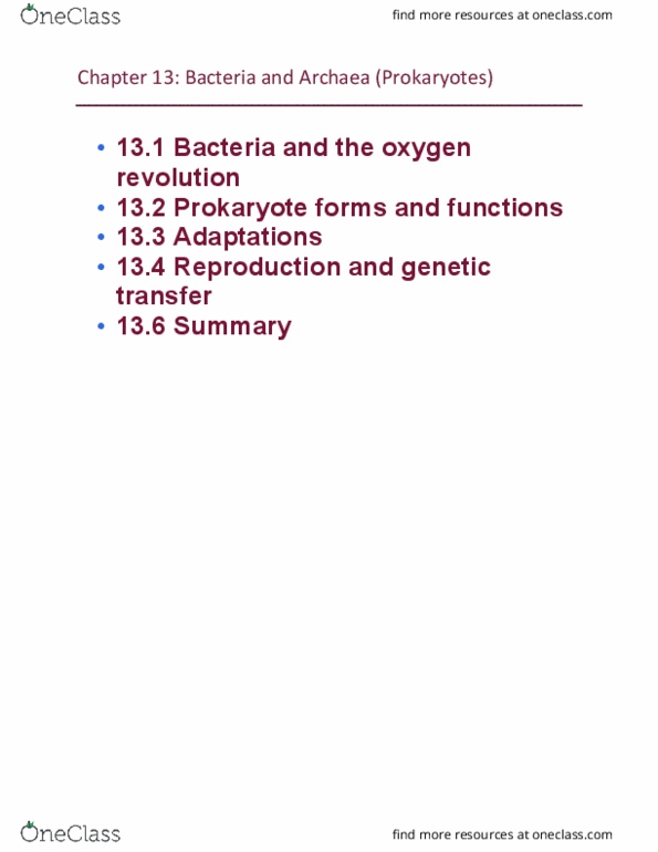 BIO 1130 Lecture Notes - Lecture 19: Pathogenic Bacteria, Stromatolite, Listeriosis thumbnail