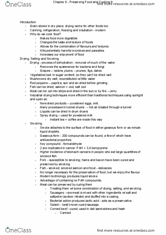 NATS 1560 Chapter Notes - Chapter 6: Leuconostoc Mesenteroides, Lactobacillus Plantarum, Dried And Salted Cod thumbnail