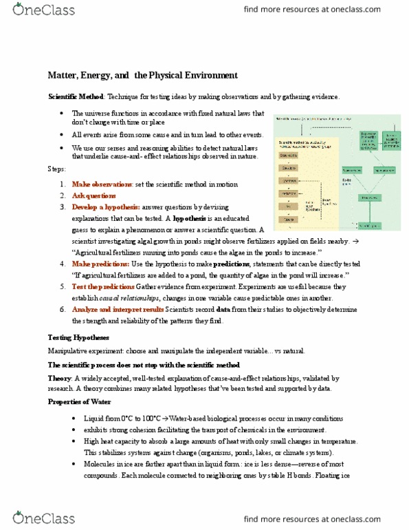 EESA01H3 Lecture Notes - Lecture 2: Scientific Method thumbnail