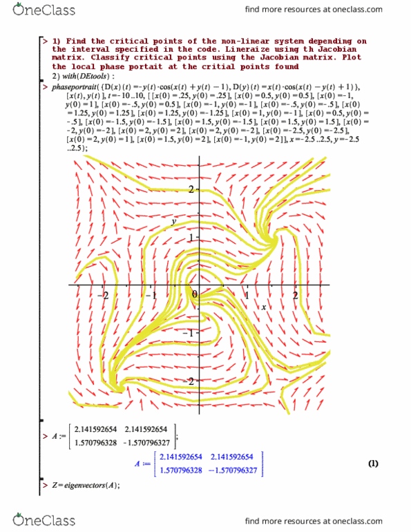 PHY 158 Lecture Notes - Lecture 1: Jacobian Matrix And Determinant, Nonlinear System thumbnail