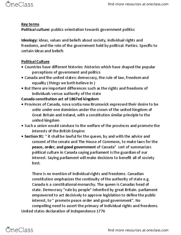POL 101 Lecture Notes - Lecture 2: Limited Government, Parental Leave, Canada Pension Plan thumbnail