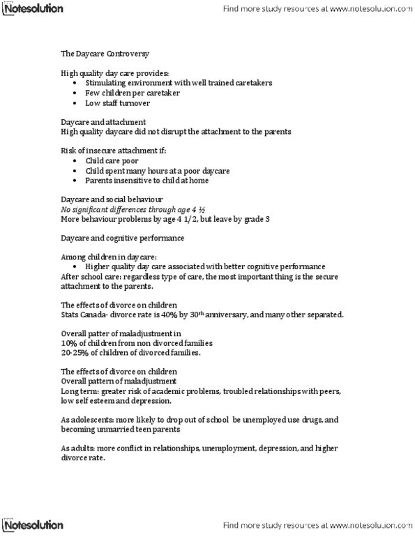 Psychology 1000 Lecture Notes - Oedipus Complex, Moral Reasoning, Child Care thumbnail