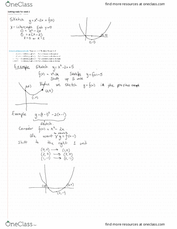 Calculus 1000A/B Lecture Notes - Lecture 2: Inverse Function thumbnail