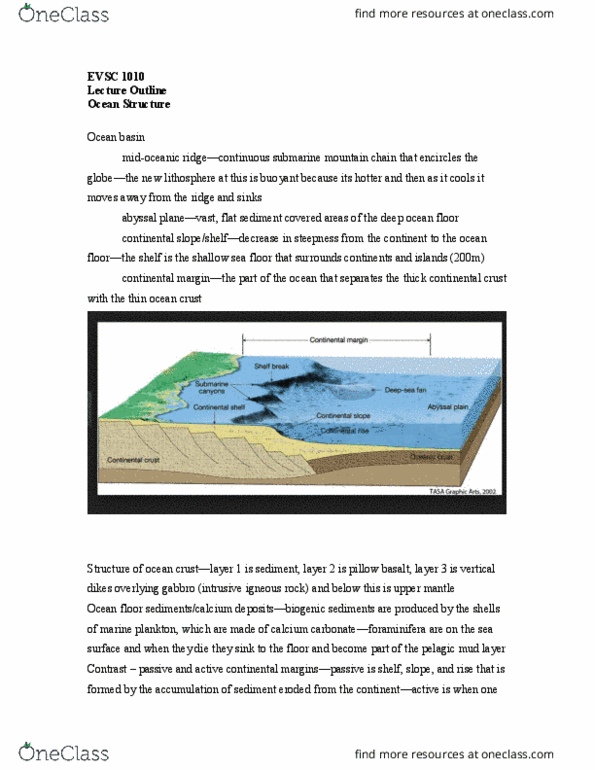 EVSC 1010 Lecture Notes - Lecture 2: Continental Crust, Igneous Rock, Gabbro thumbnail