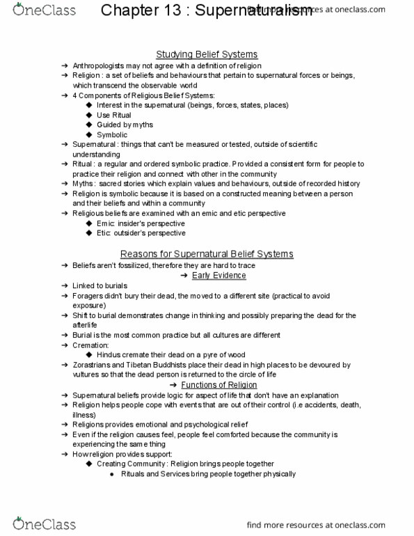 ANTHR101 Chapter Notes - Chapter 13: Clapping, Emic And Etic, Lascaux thumbnail