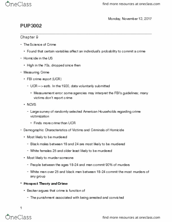 ANT-3451 Lecture Notes - Lecture 9: Homicide, Grater, Mothers Against Drunk Driving thumbnail