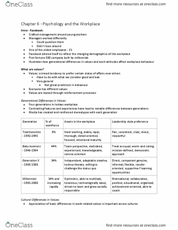 Psychology 2990A/B Chapter Notes - Chapter 6: Baby Boomers, Small Power, Quality Circle thumbnail